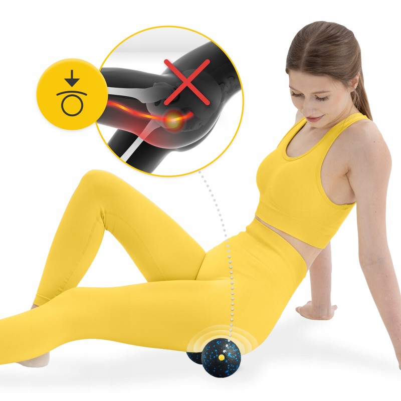 Масажний м'яч подвійний 4FIZJO EPP DuoBall 08 Black/Blue (P-5907222931318)