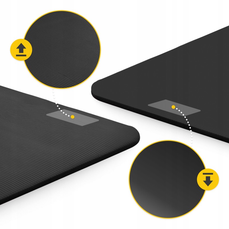 Килимок (мат) спортивний 4FIZJO NBR 180 x 60 x 1 см для йоги та фітнесу Black (P-5907222931462)