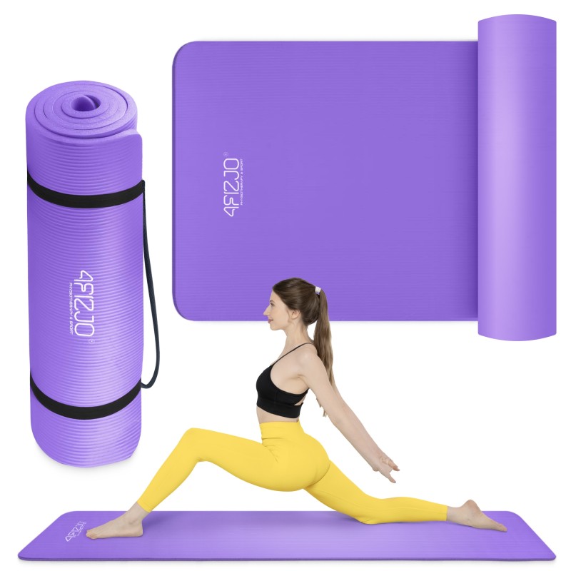 Килимок (мат) спортивний 4FIZJO NBR 180 x 60 x 1 см для йоги та фітнесу Violet (P-5907222931530)