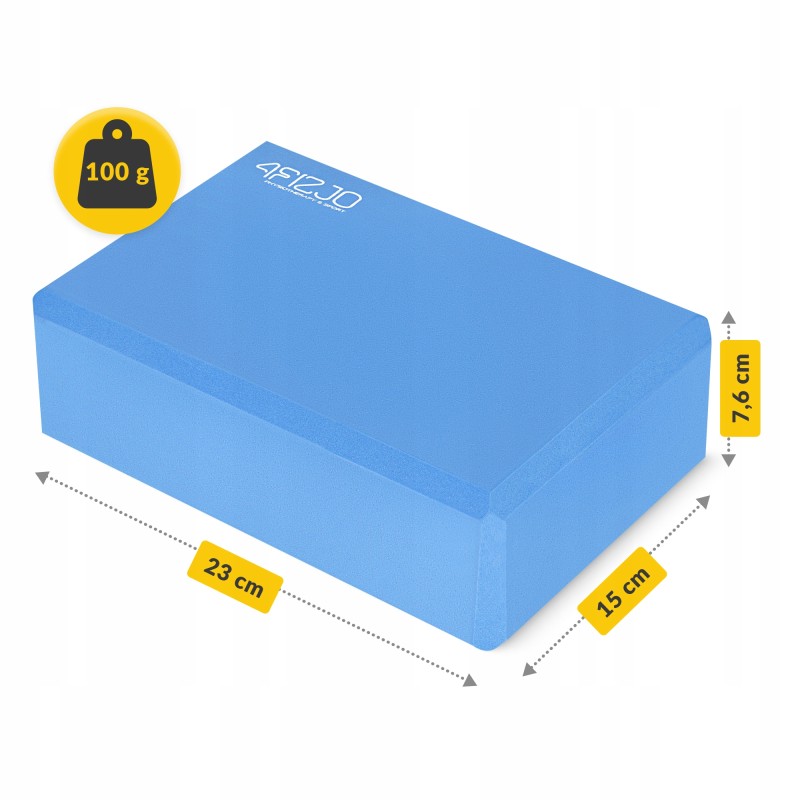 Блок для йоги 4FIZJO 23 x 15 x 7.6 см Blue (P-5907222931394)