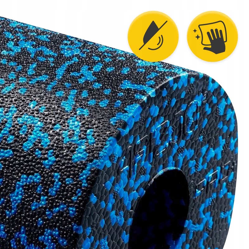 Масажний ролик 4FIZJO EPP PRO+ 33 x 14 см (валик, роллер) гладкий Black/Blue (P-5907222931417)