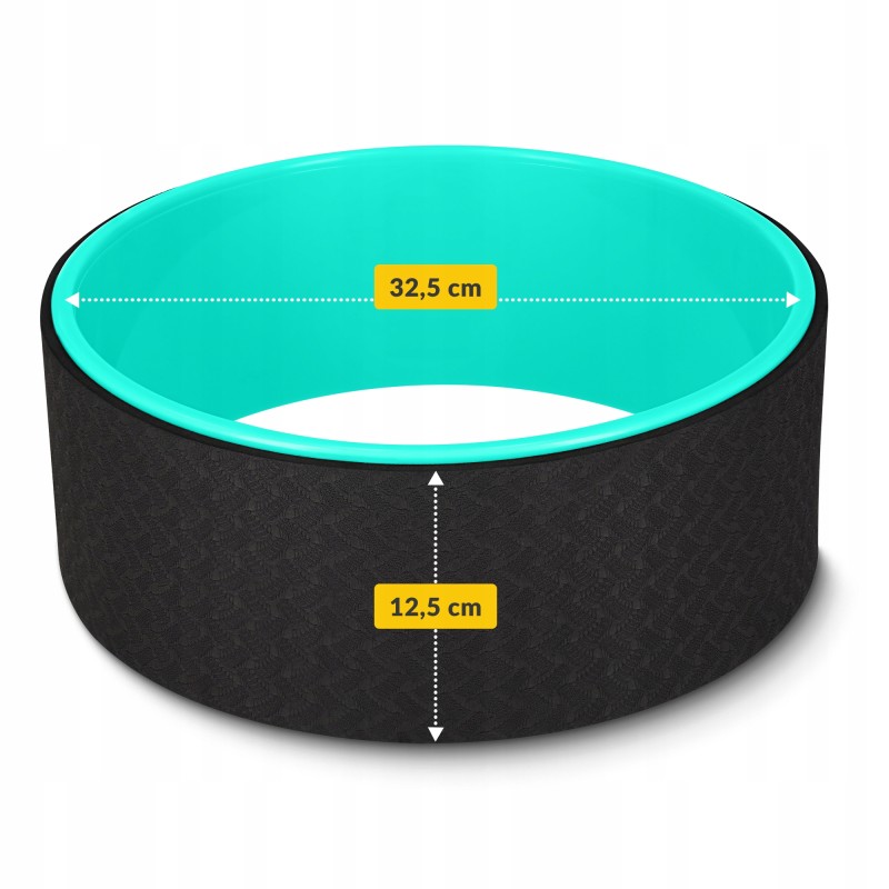 Колесо для йоги та фітнесу 4FIZJO Dharma Black/Turquoise (P-5907222931448)