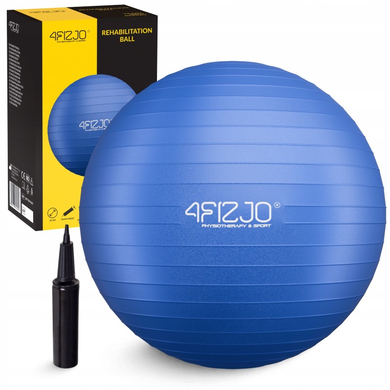 М'яч для фітнесу (фітбол) 4FIZJO 65 см Anti-Burst Blue (P-5907222931493)