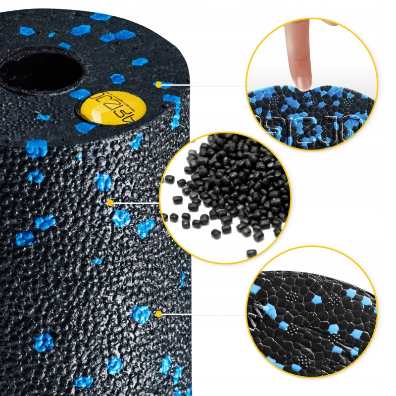 Масажний ролик 4FIZJO Mini Foam Roller 15 x 5.3 см (валик, роллер) Black/Blue (P-5907222931943)