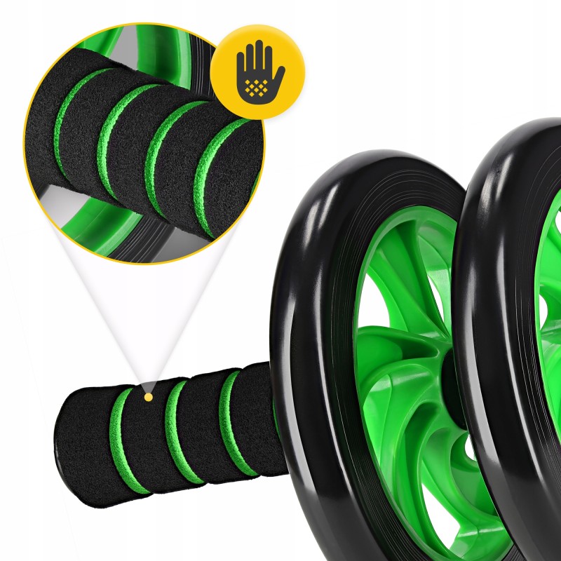 Ролик (гімнастичне колесо) для преса 4FIZJO Ab Wheel Black/Green (P-5907222931523)