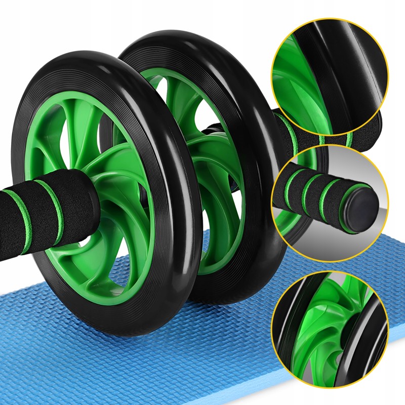 Ролик (гімнастичне колесо) для преса 4FIZJO Ab Wheel Black/Green (P-5907222931523)