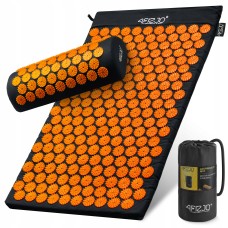 Килимок акупунктурний з валиком 4FIZJO Classic Mat Аплікатор Кузнєцова Black/Orange (P-5907222931752)