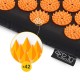 Килимок акупунктурний з валиком 4FIZJO Classic Mat Аплікатор Кузнєцова Black/Orange (P-5907222931752)