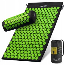 Килимок акупунктурний з валиком 4FIZJO Classic Mat Аплікатор Кузнєцова Black/Green (P-5907222931745)