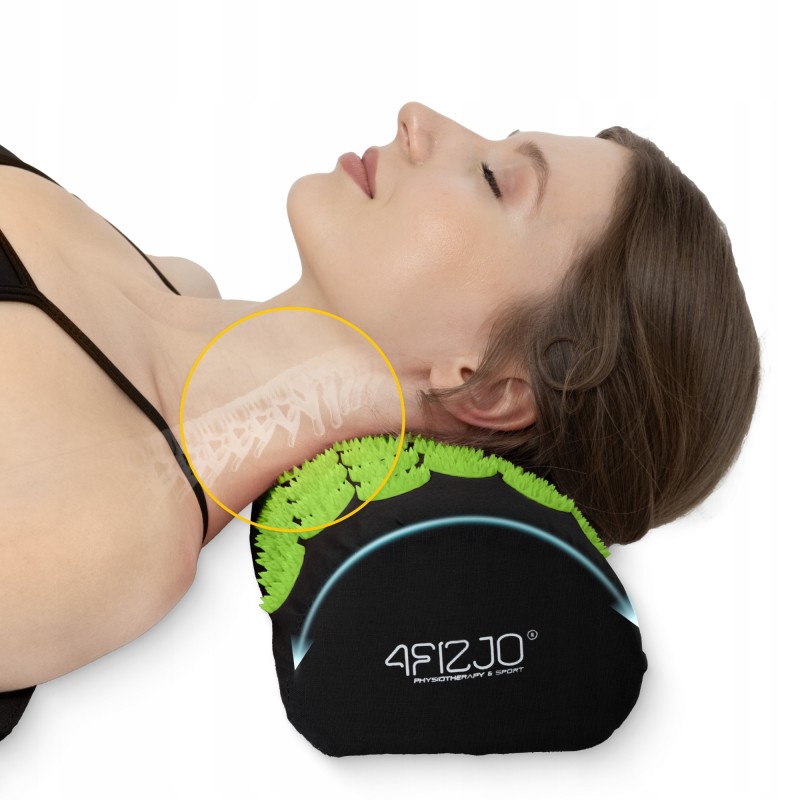 Килимок акупунктурний з валиком 4FIZJO Classic Mat XL Аплікатор Кузнєцова Black/Green (P-5907222931769)