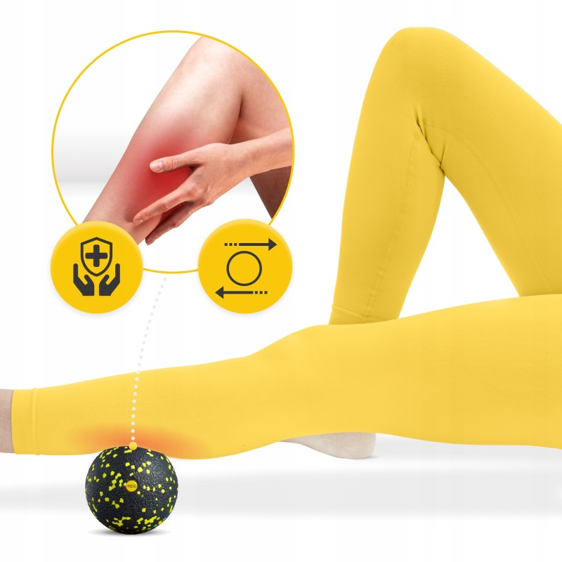 Масажний м'яч 4FIZJO EPP Ball 12 Black/Yellow (P-5907222931271)