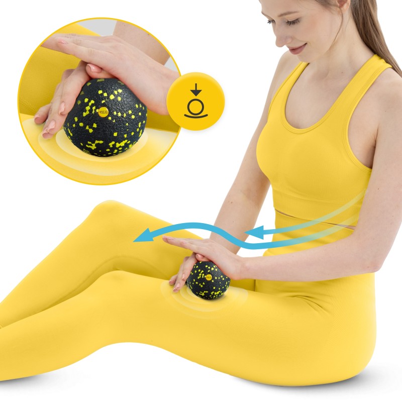 Масажний м'яч 4FIZJO EPP Ball 12 Black/Yellow (P-5907222931271)