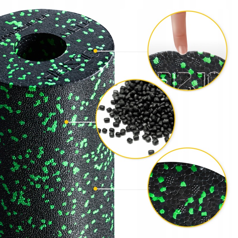 Масажний ролик 4FIZJO EPP PRO+ 45 x 14.5 см (валик, роллер) гладкий Black/Green (P-5907739310590)