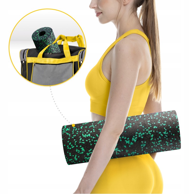 Масажний ролик 4FIZJO EPP PRO+ 45 x 14.5 см (валик, роллер) гладкий Black/Green (P-5907739310590)