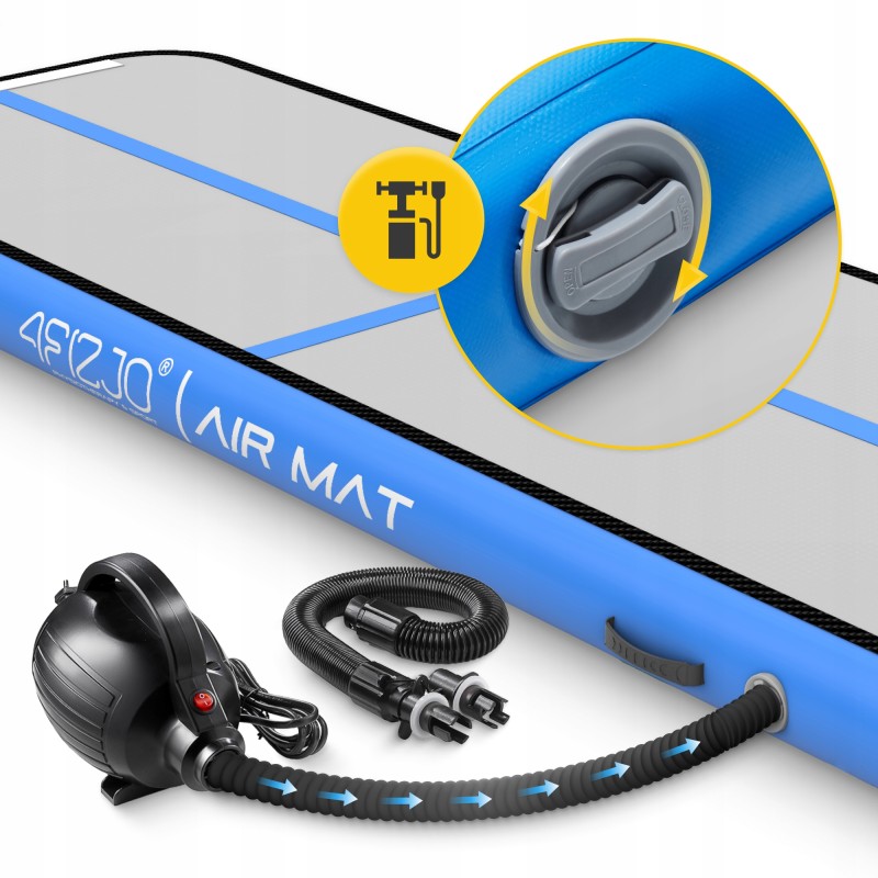 Мат гімнастичний надувний 4FIZJO Air Track Mat 300 x 100 x 15 cм White/Blue (P-5907739311771)