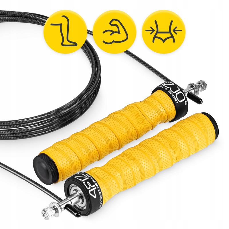 Скакалка швидкісна для кросфіту 4FIZJO Speed Rope PRO+ Yellow (P-5907739311030)