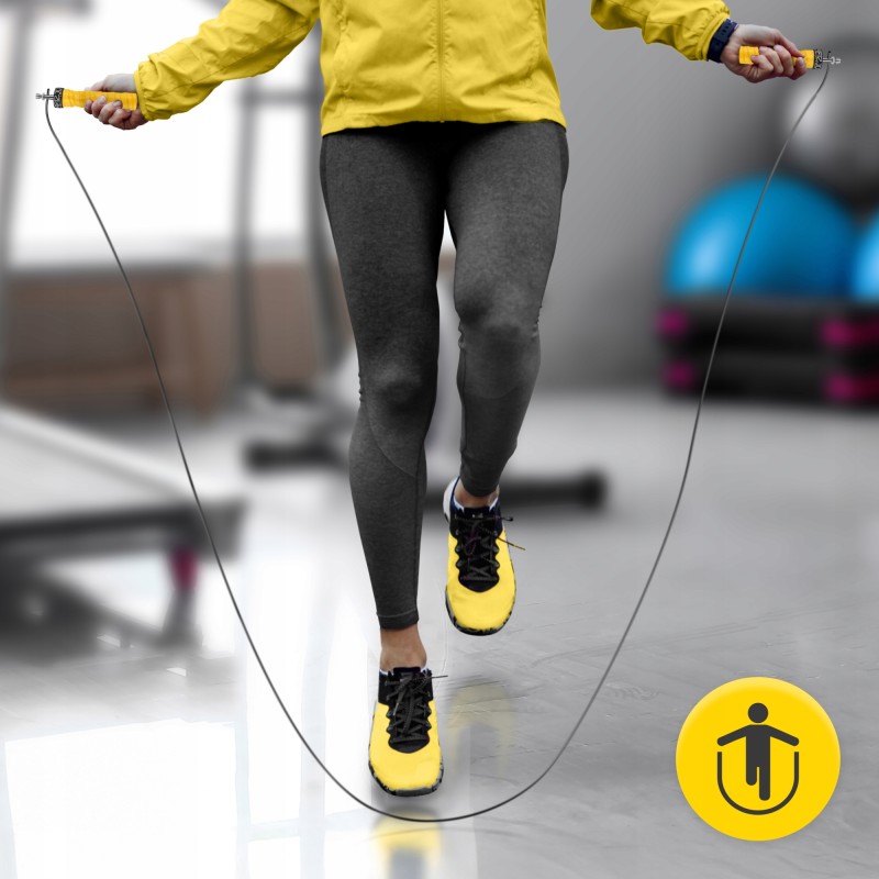 Скакалка швидкісна для кросфіту 4FIZJO Speed Rope PRO+ Yellow (P-5907739311030)
