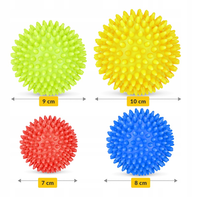 Масажні м'ячі з шипами 4FIZJO Spike Balls 4 шт (P-5907739310514)