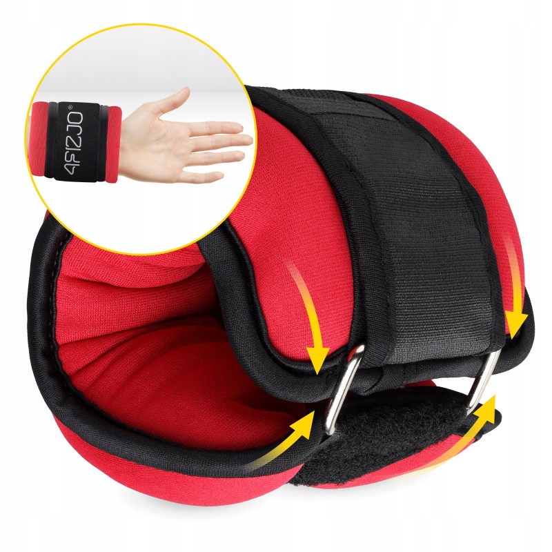 Обважнювачі-манжети для ніг та рук 4FIZJO 2 x 1 кг Black/Red (P-5907739311085)