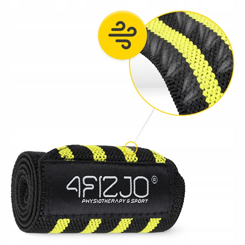 Бинти для зап'ясть (кистьові бинти) 4FIZJO Wrist Wraps Black/Yellow (P-5907739311061)
