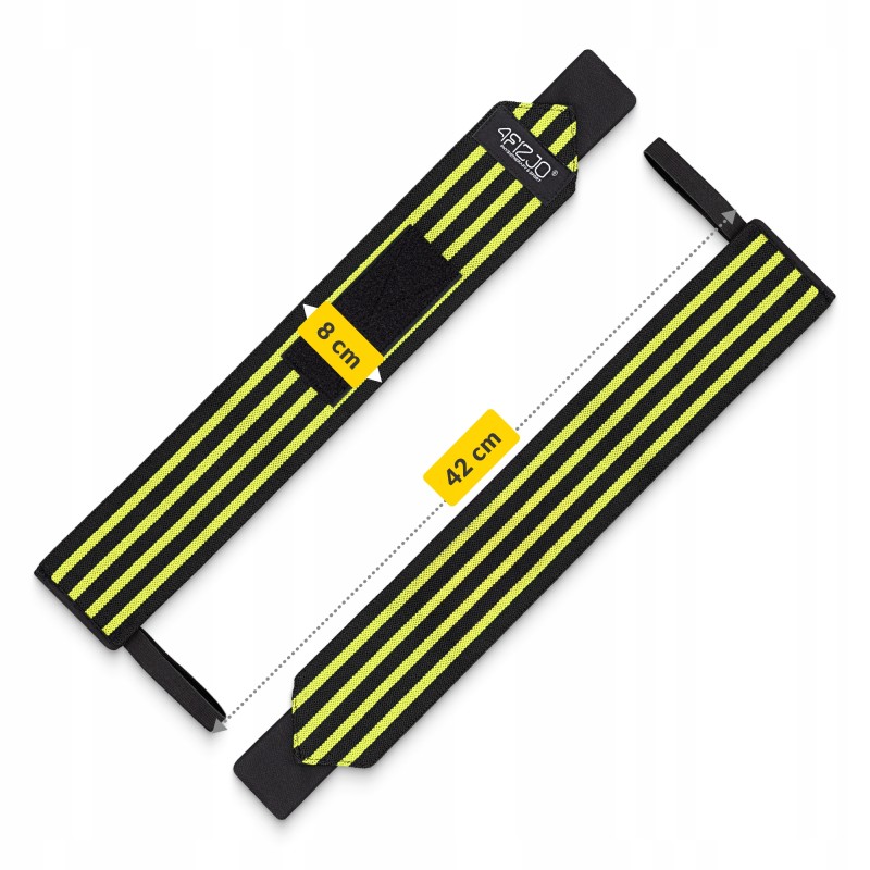Бинти для зап'ясть (кистьові бинти) 4FIZJO Wrist Wraps Black/Yellow (P-5907739311061)