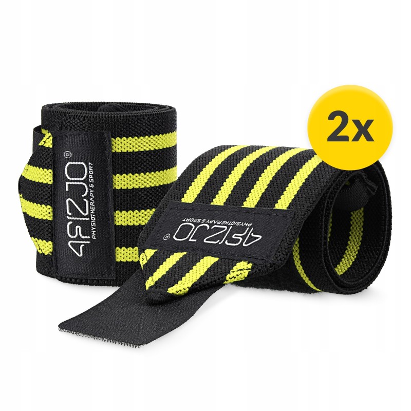 Бинти для зап'ясть (кистьові бинти) 4FIZJO Wrist Wraps Black/Yellow (P-5907739311061)