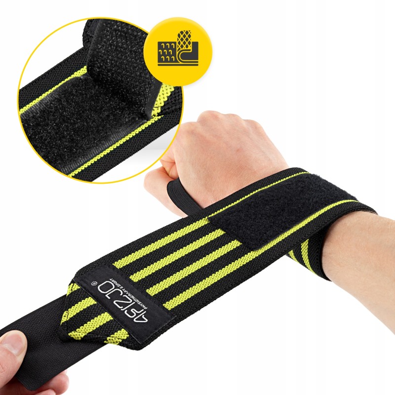 Бинти для зап'ясть (кистьові бинти) 4FIZJO Wrist Wraps Black/Yellow (P-5907739311061)