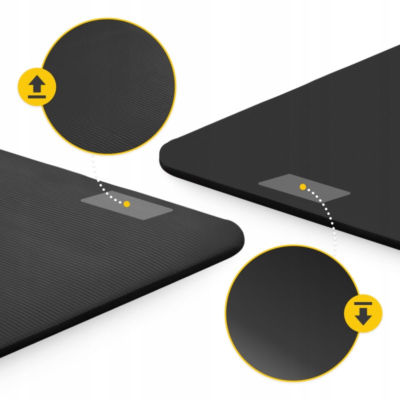 Килимок (мат) спортивний 4FIZJO NBR 180 x 60 x 1.5 см для йоги та фітнесу Black (P-5907222931592)