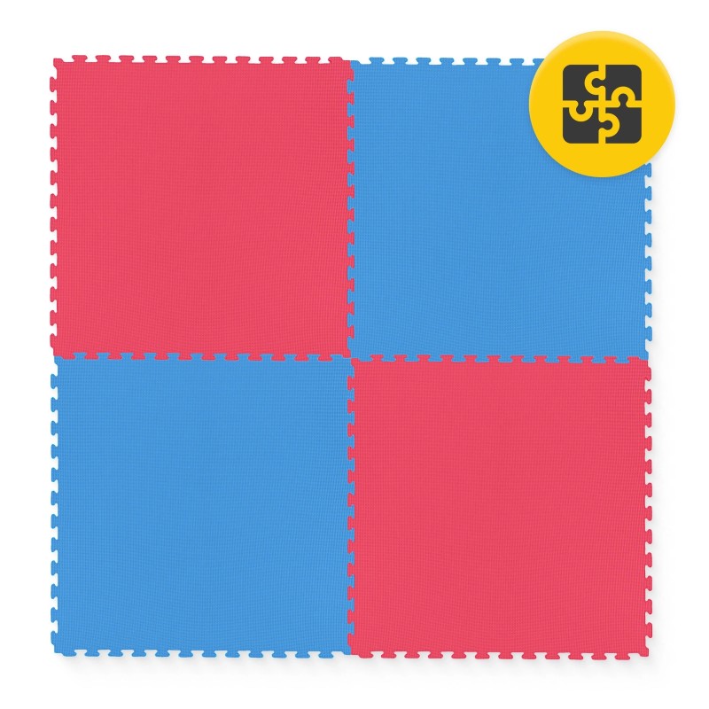 Мат-пазл (ласточкин хвіст) 4FIZJO Mat Puzzle EVA 100 x 100 x 4 cм Blue/Red (P-5907739310668)