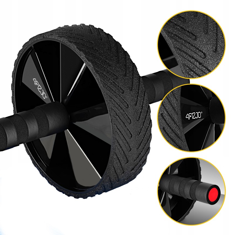 Ролик (гімнастичне колесо) для преса 4FIZJO Ab Wheel Black/Red (P-5907739311559)