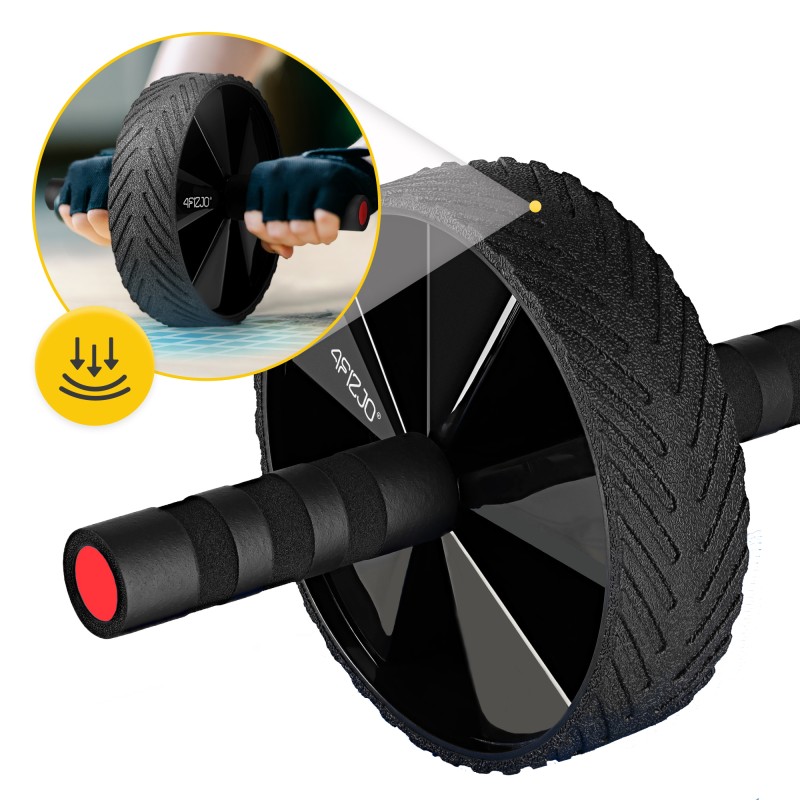 Ролик (гімнастичне колесо) для преса 4FIZJO Ab Wheel Black/Red (P-5907739311559)