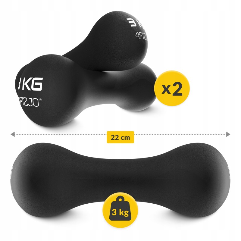Гантелі вінілові 4FIZJO 8-shape 2 x 3 кг (P-5907739312037)