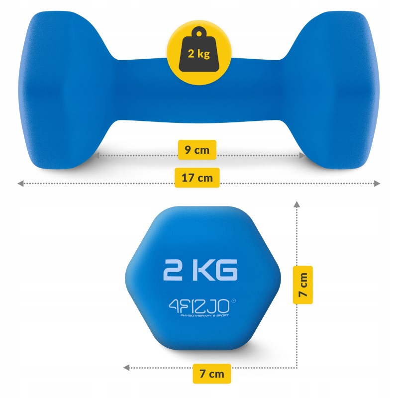 Гантелі вінілові 4FIZJO Classic 2 x 2 кг (P-5907739311979)