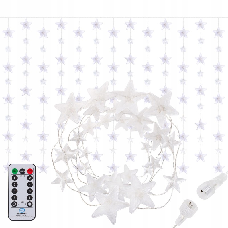 Гірлянда бахрома вулична (зовнішня) Springos 2 м 136 LED Pilot CL4006 Cold White/Blue