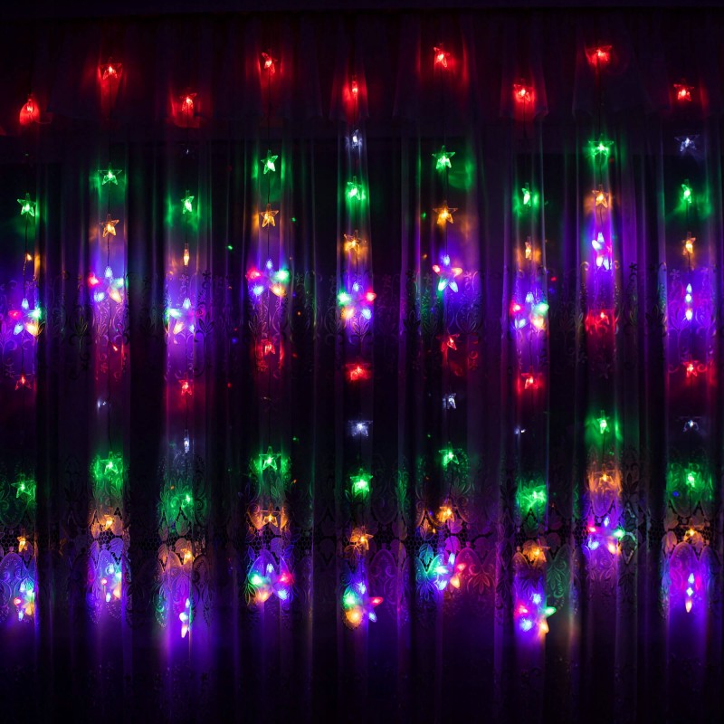 Гірлянда бахрома вулична (зовнішня) Springos 2 м 136 LED Pilot CL4008 Mix
