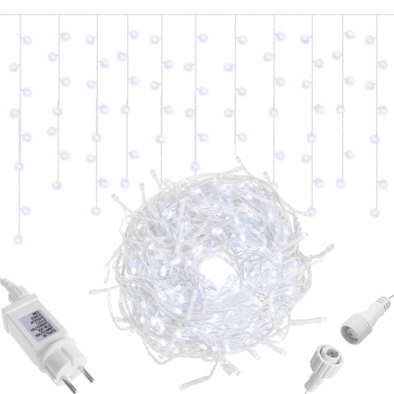 Гірлянда бахрома вулична (зовнішня) Springos 12 м 300 LED CL300 Cold White