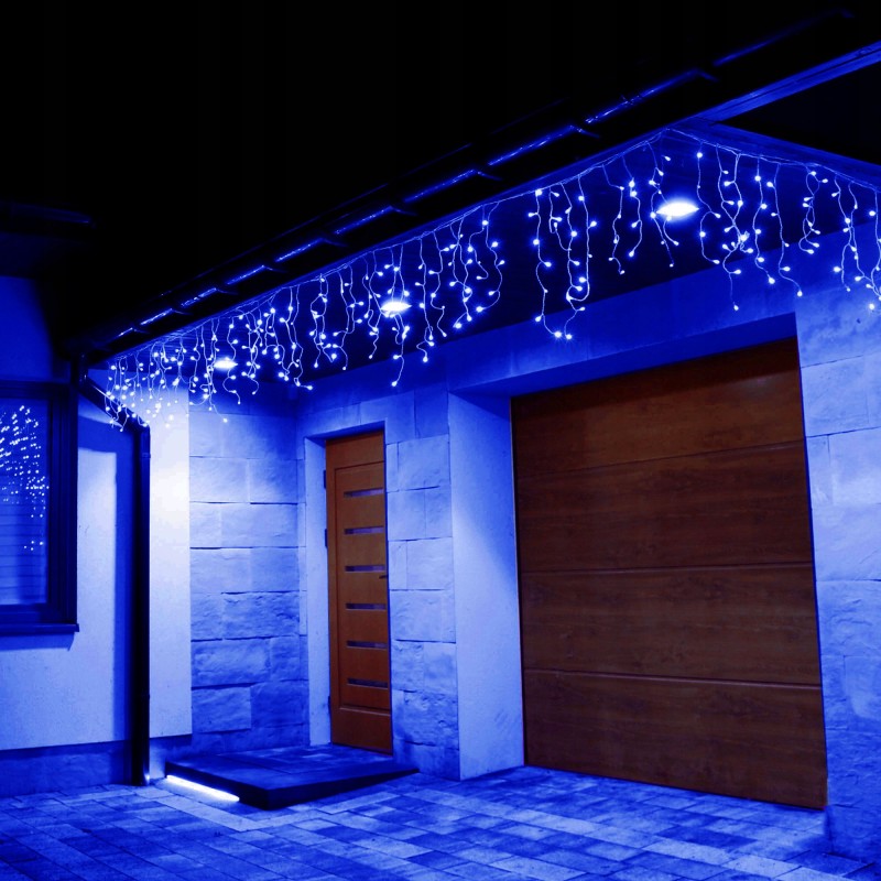 Гірлянда бахрома вулична (зовнішня) Springos 12 м 300 LED Pilot CL306 Blue