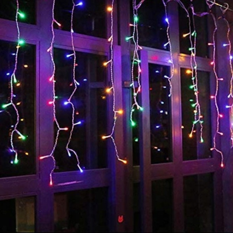 Гірлянда бахрома вулична (зовнішня) Springos 12 м 300 LED Pilot CL307 Mix