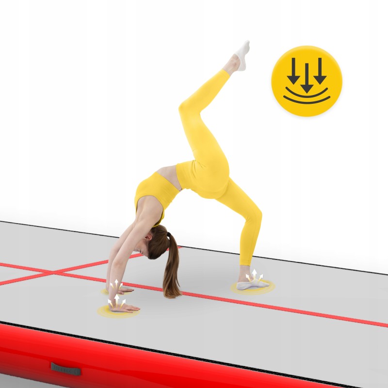 Мат гімнастичний надувний 4FIZJO Air Track Mat 600 x 200 x 20 см White/Red (P-5907739312044)