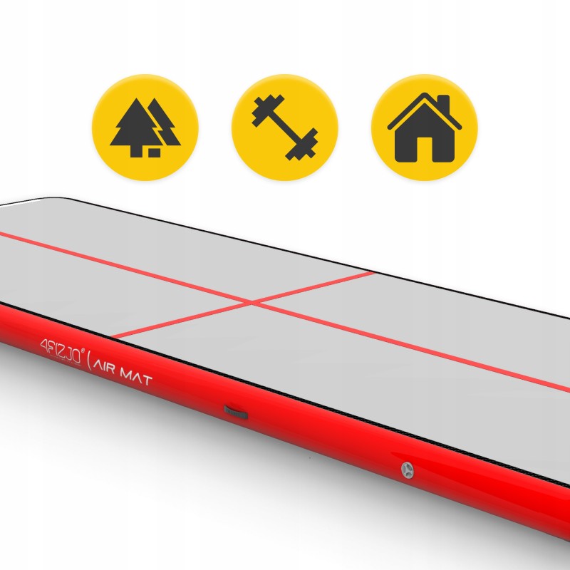 Мат гімнастичний надувний 4FIZJO Air Track Mat 600 x 200 x 20 см White/Red (P-5907739312044)