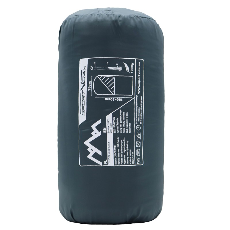 Спальний мішок (спальник) ковдра SportVida SV-CC0063 +2 ...+21°C R Navy Green/Red