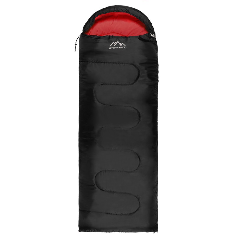 Спальний мішок (спальник) ковдра SportVida SV-CC0064 +2 ...+21°C L Black/Red