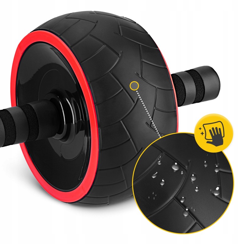 Ролик (гімнастичне колесо) для преса 4FIZJO Ab Wheel XL Black/Red (P-5907739312747)