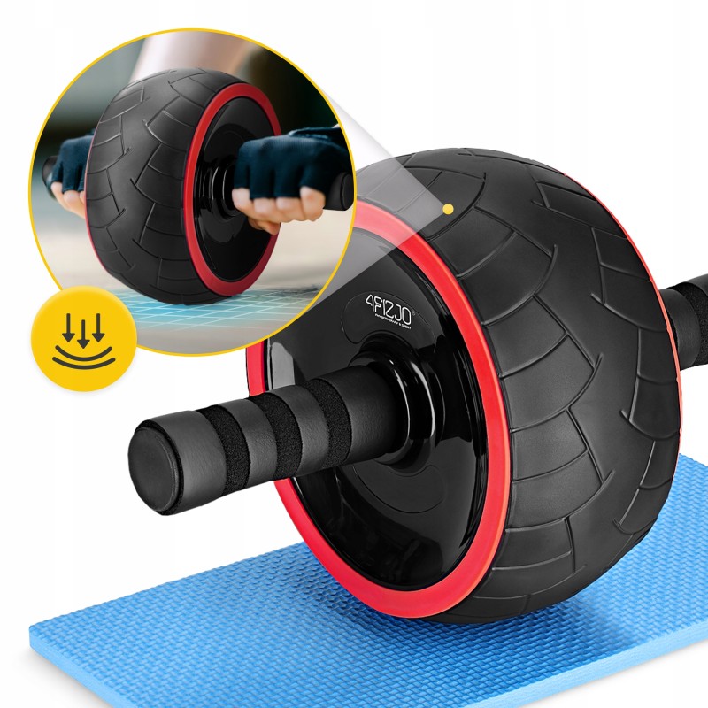 Ролик (гімнастичне колесо) для преса 4FIZJO Ab Wheel XL Black/Red (P-5907739312747)