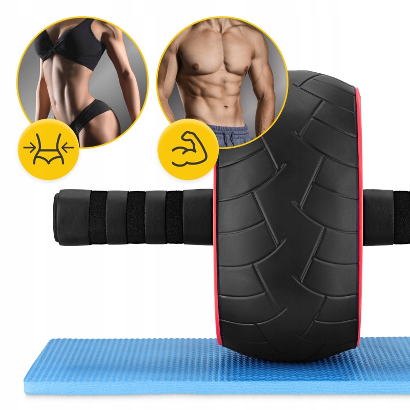 Ролик (гімнастичне колесо) для преса 4FIZJO Ab Wheel XL Black/Red (P-5907739312747)