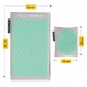Килимок акупунктурний з подушкою 4FIZJO Eco Mat Аплікатор Кузнєцова Grey/Mint (P-5907739312181)