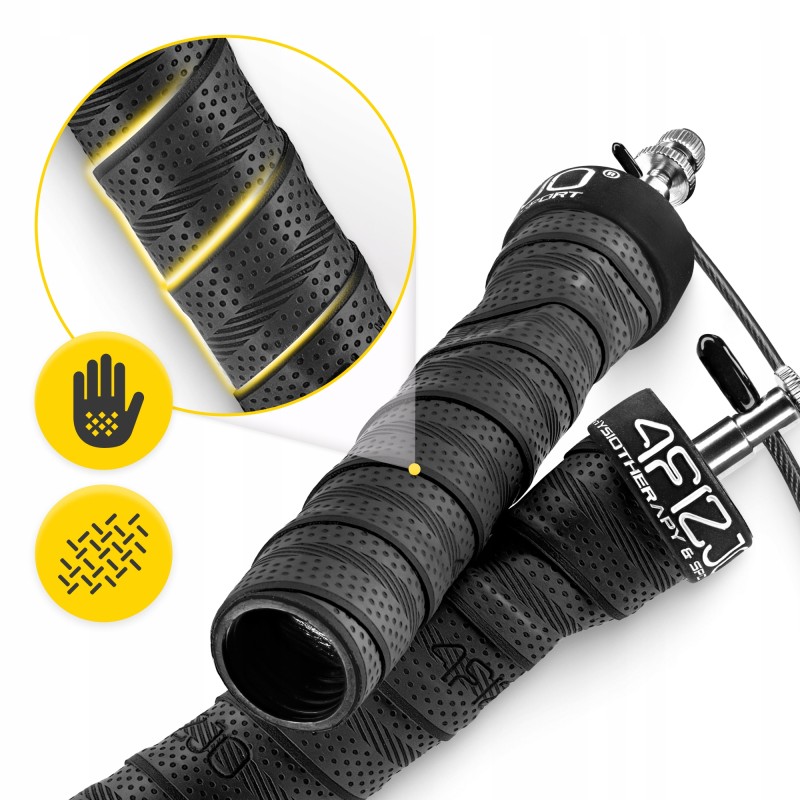 Скакалка швидкісна для кросфіту 4FIZJO Speed Rope PRO+ Black (P-5907739313164)