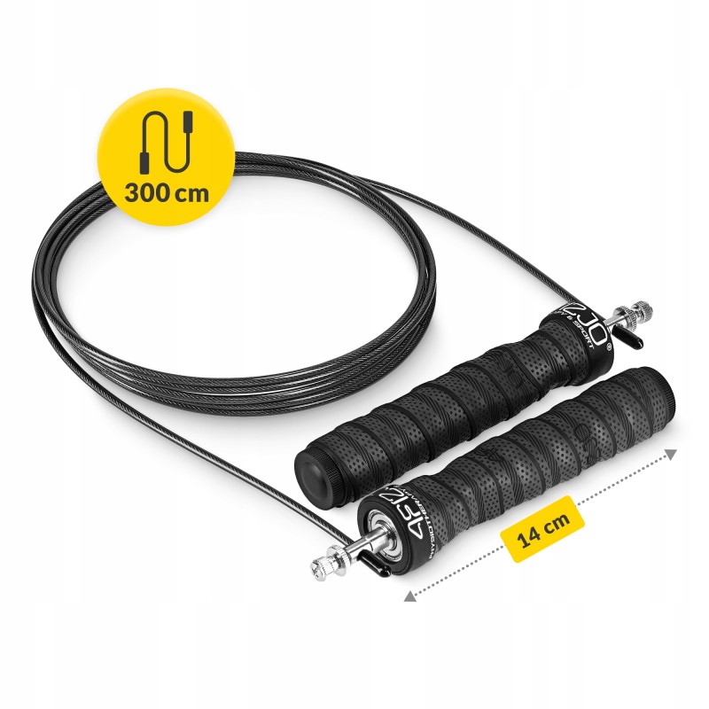 Скакалка швидкісна для кросфіту 4FIZJO Speed Rope PRO+ Black (P-5907739313164)