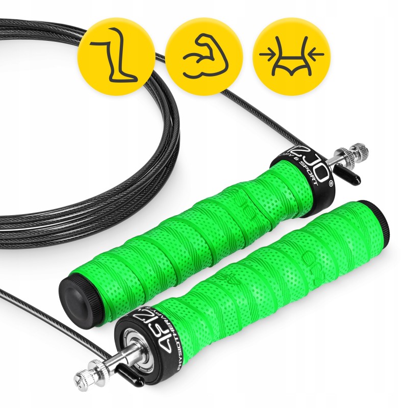 Скакалка швидкісна для кросфіту 4FIZJO Speed Rope PRO+ Green (P-5907739313195)