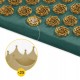 Килимок акупунктурний з подушкою 4FIZJO Eco Mat Аплікатор Кузнєцова Navy Green/Gold (P-5907739312891)